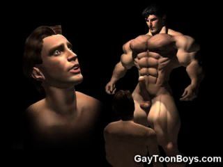 3d Muscled Gays Big Cock Fantasy!
