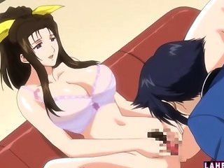Big Titted Hentai Brunette Gets Licked And Fucked